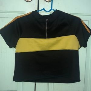 Black and yellow top